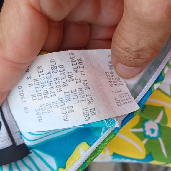 City Triangles Retro floral cotton blend dress, 70s style, vintage, sz 7/8 - Picture 6 of 6